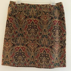 Talbots velvet skirt